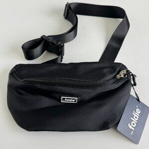 The Foldie Crossbody Travel Bag Waist Fanny Pack Black - RFID - NWT